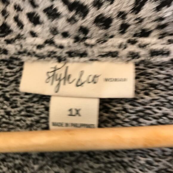 Style & Co Textured Cowl Neck Pullover 1X XL Womens Sweatshirt - Picture 4 of 6